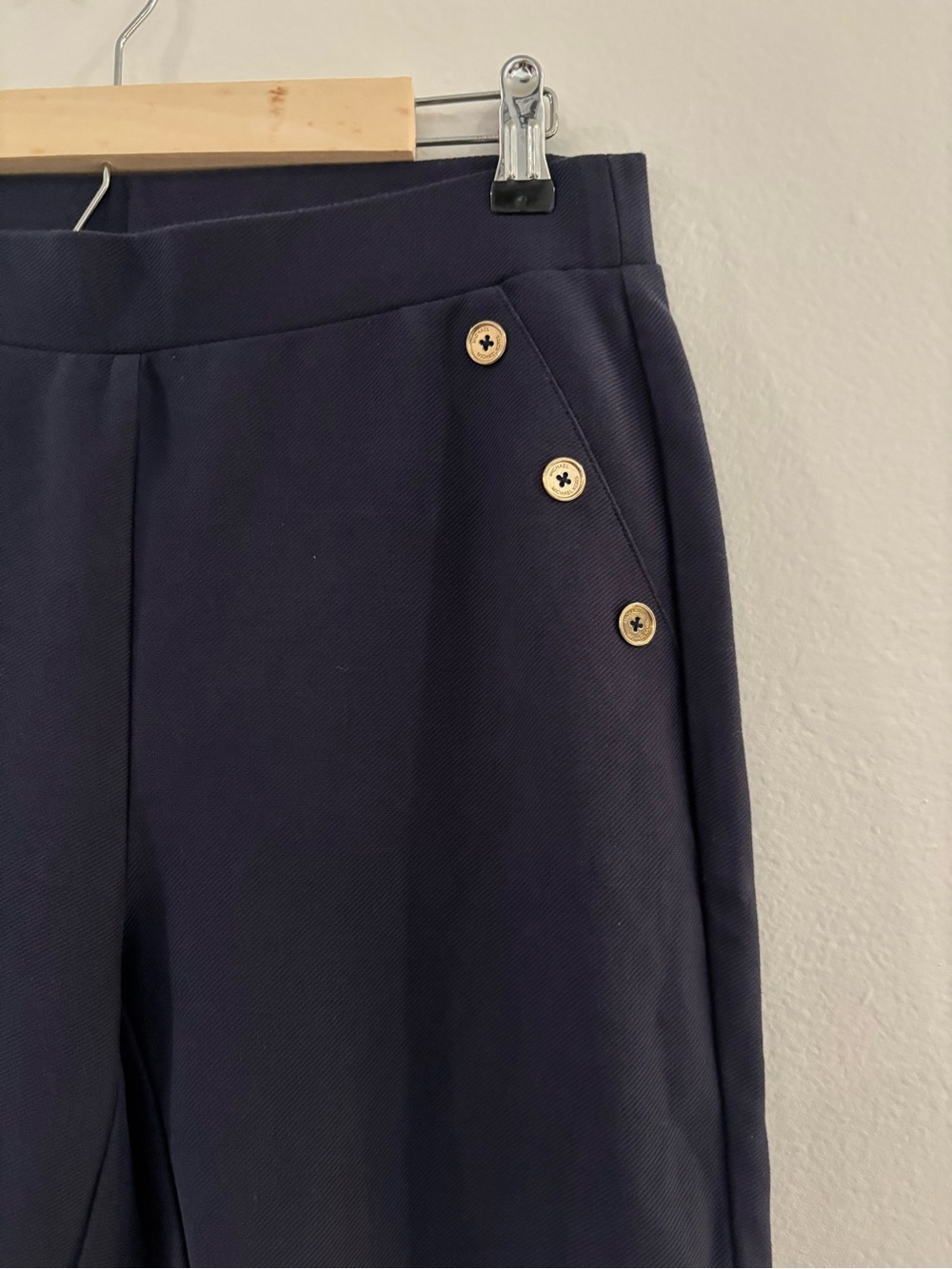 Michael Kors Navy Pants with Branded Waist Tag - Picture 3 of 11